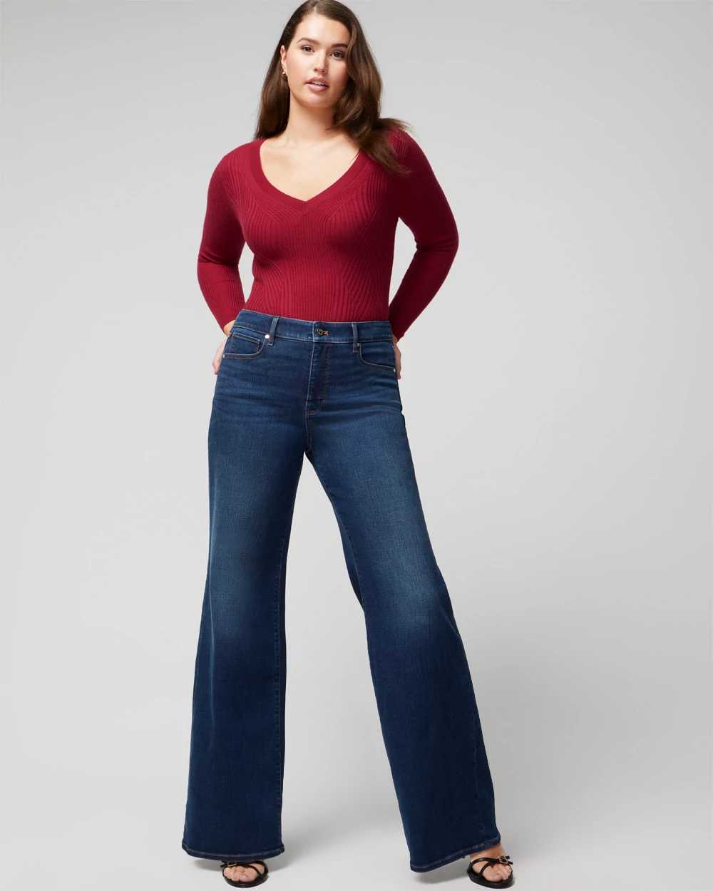 Curvy wide outlet leg jeans